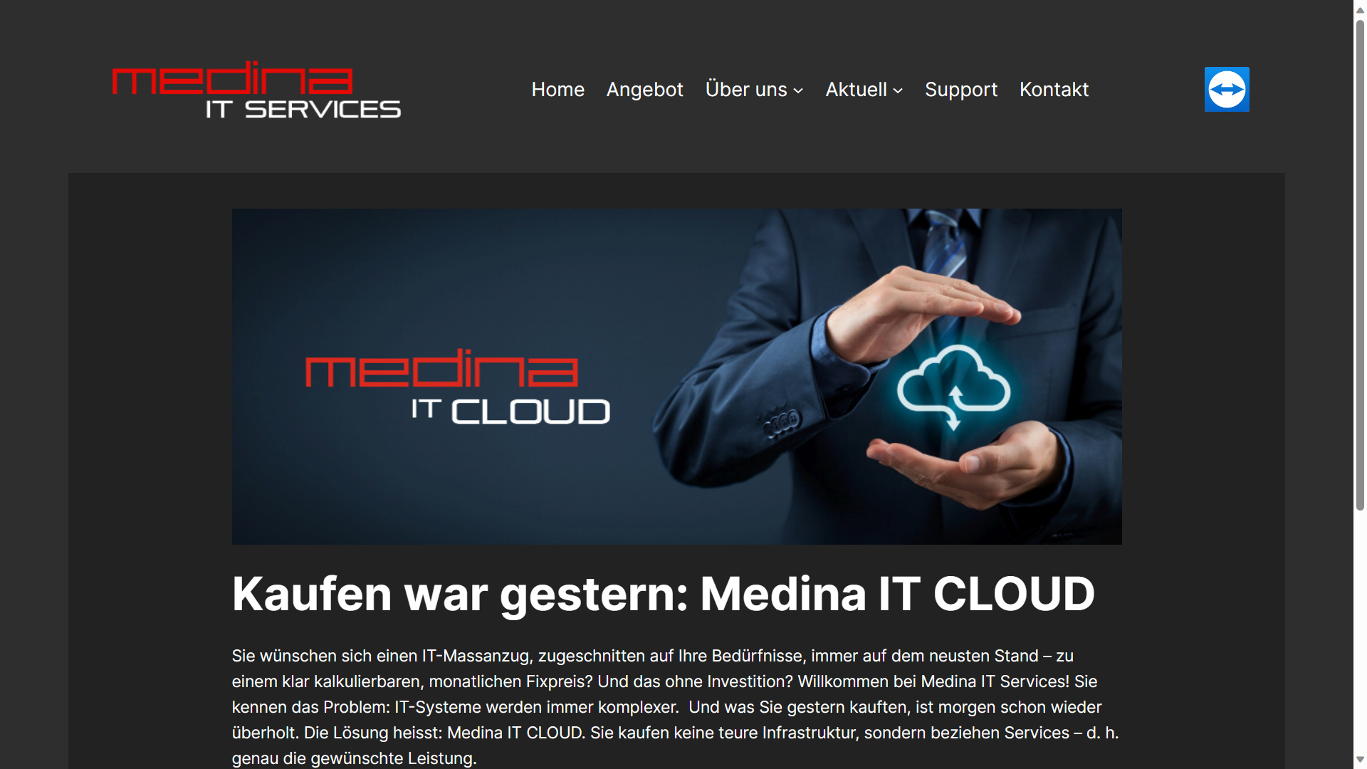 Neuer Webauftritt von Medina IT Services GmbH